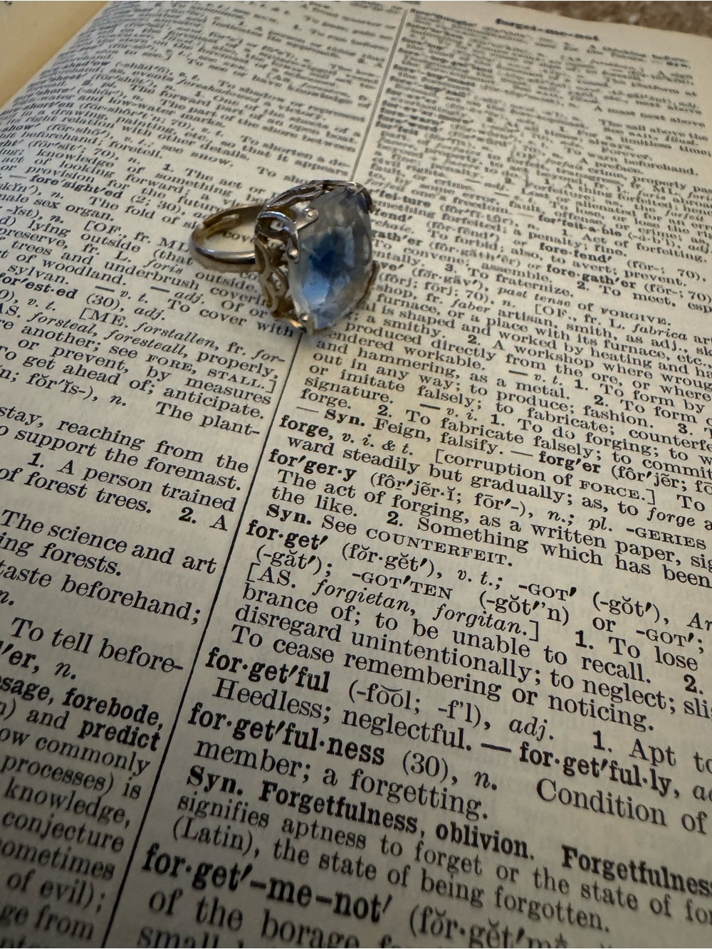 Elegant Blue Gemstone Sterling Ring - Unbranded